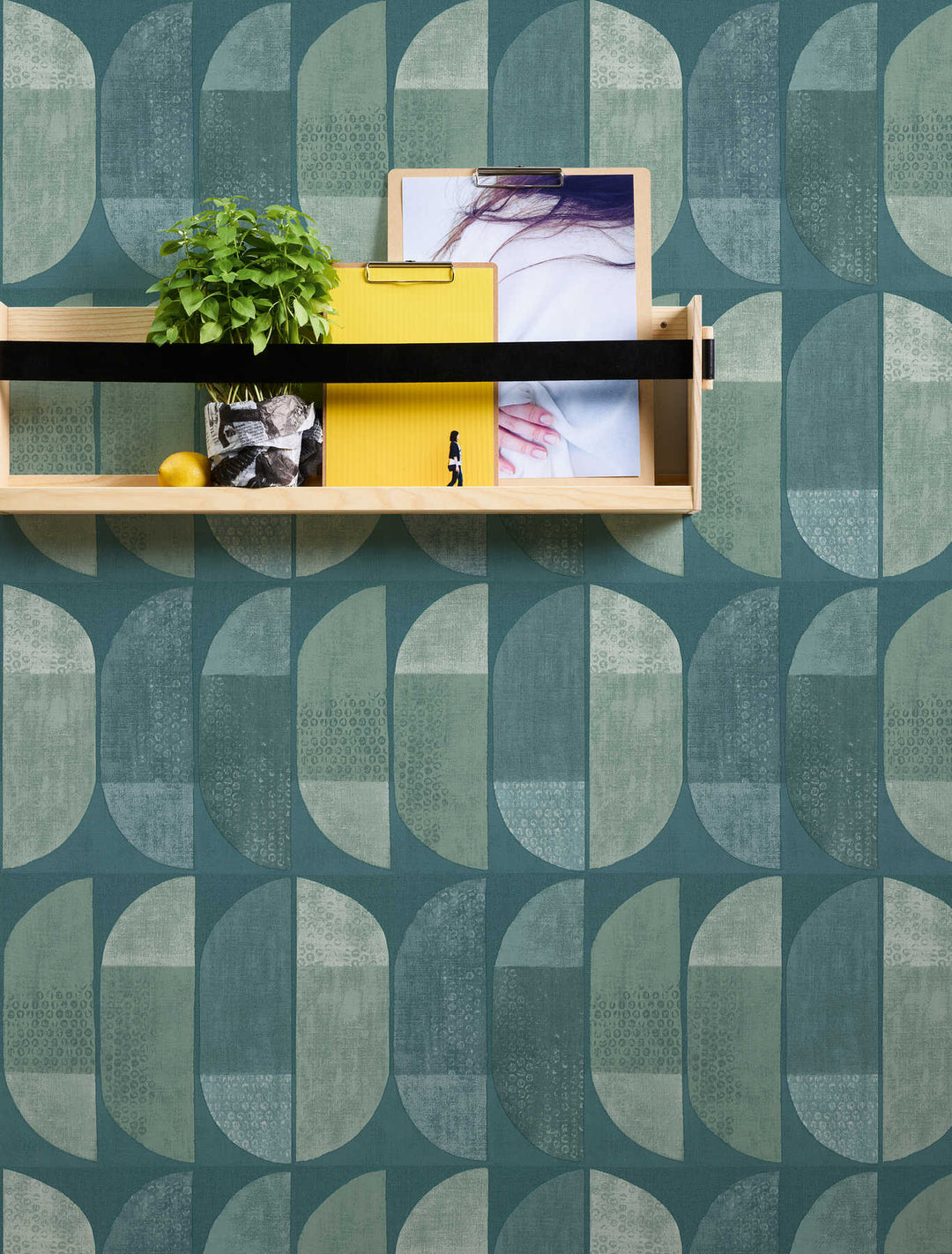 Tapetes skandināvu stilā AS 375313 tirkīzā krāsā Tapetenshop.lv