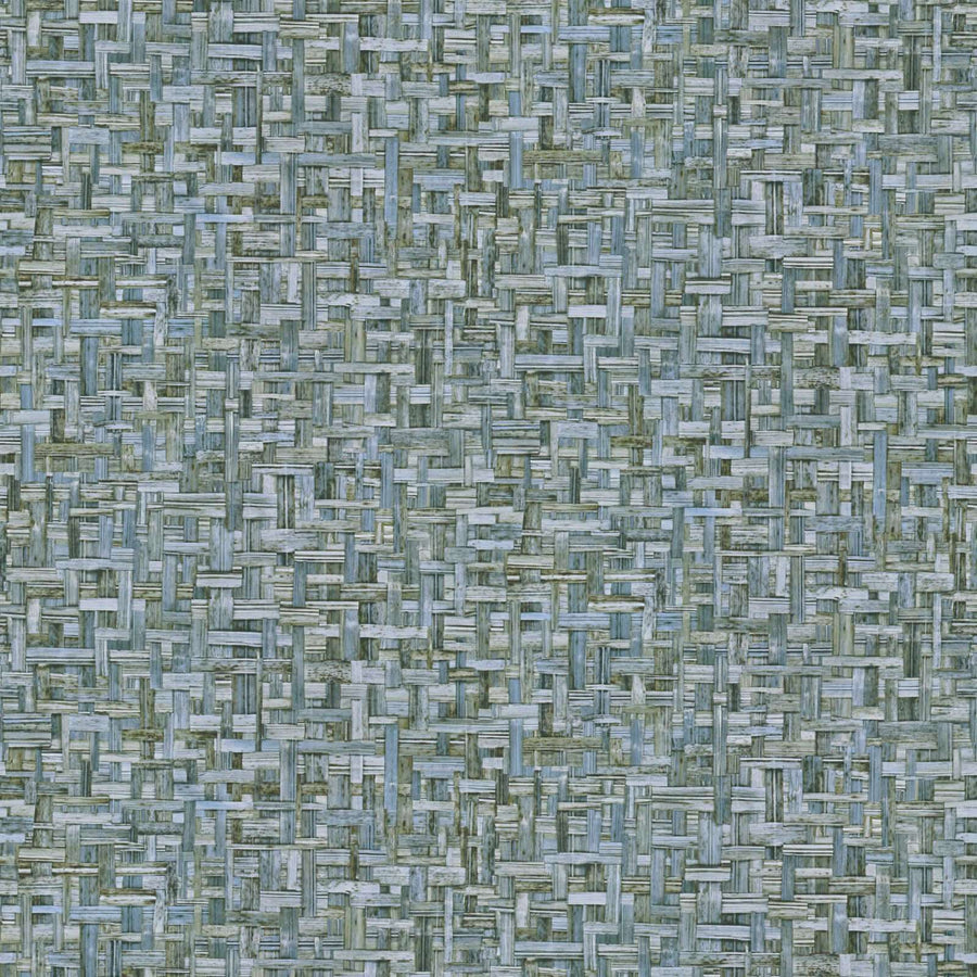 Zili zaļās tapetes ar pīta koka rakstu AS 377063 AS Creation