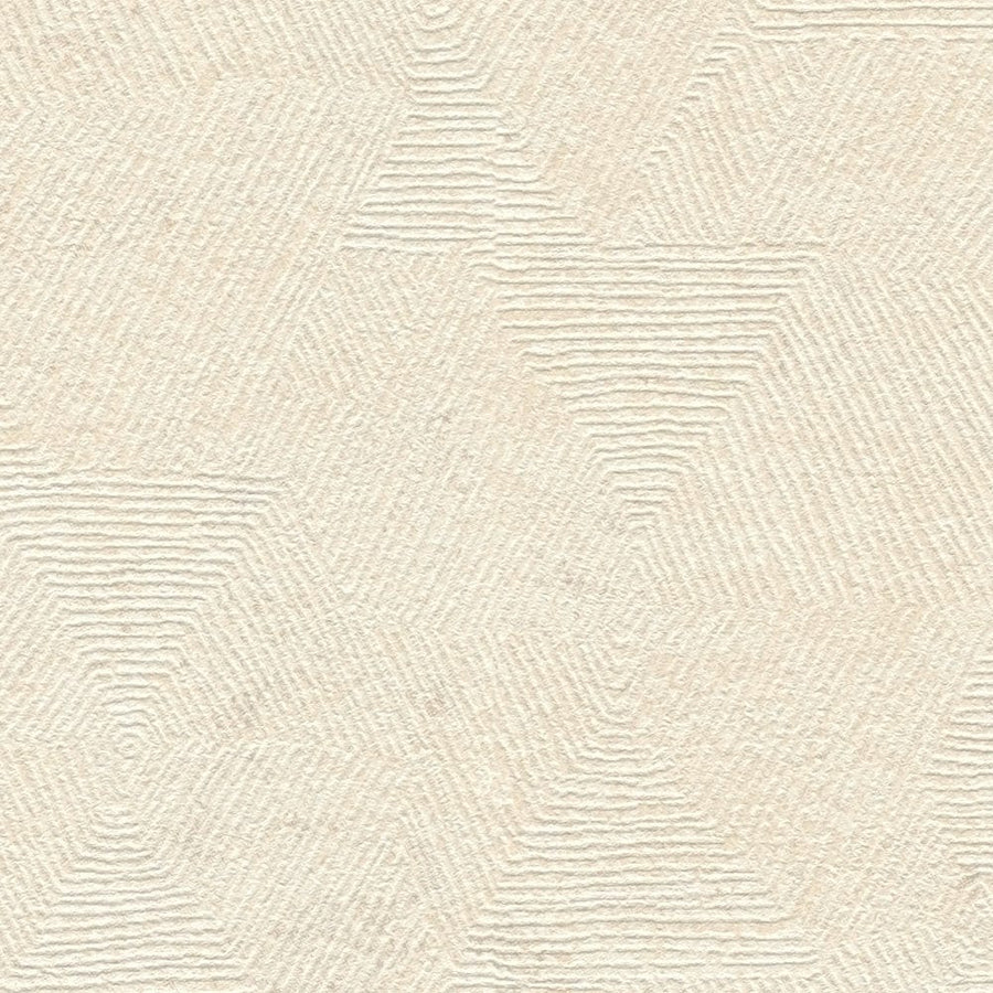 Tapetes ar grafisku rakstu krēmkrāsā - 1363645 AS Creation