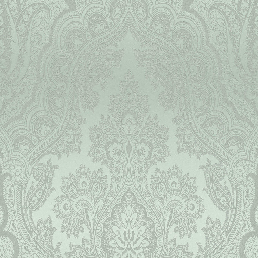 Tapetes ar ornamentu boho stilā zaļā krāsā -1364011 AS Creation
