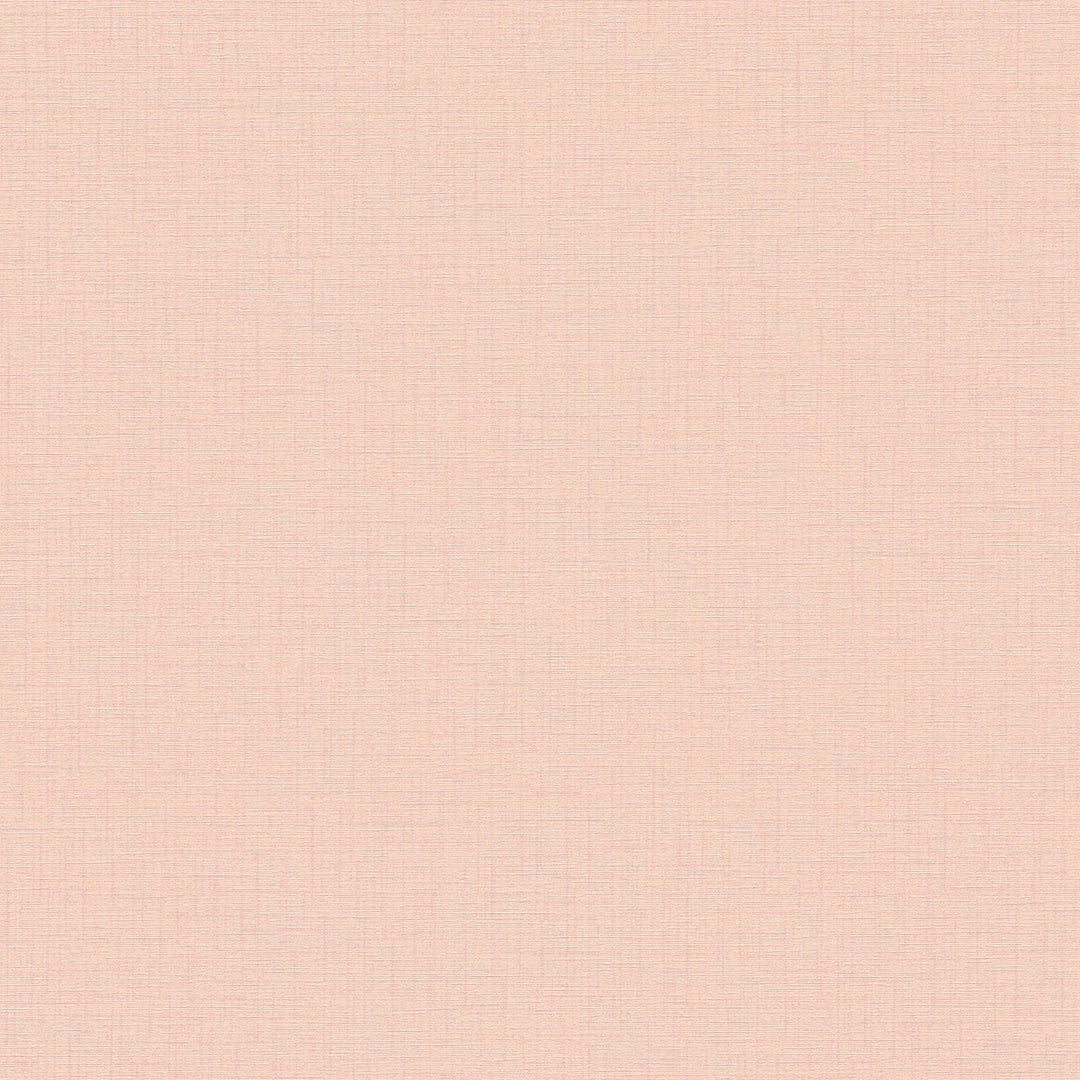 Vienkrāsainas tapetes ar lina struktūru rozā krāsā - 1364065 AS Creation
