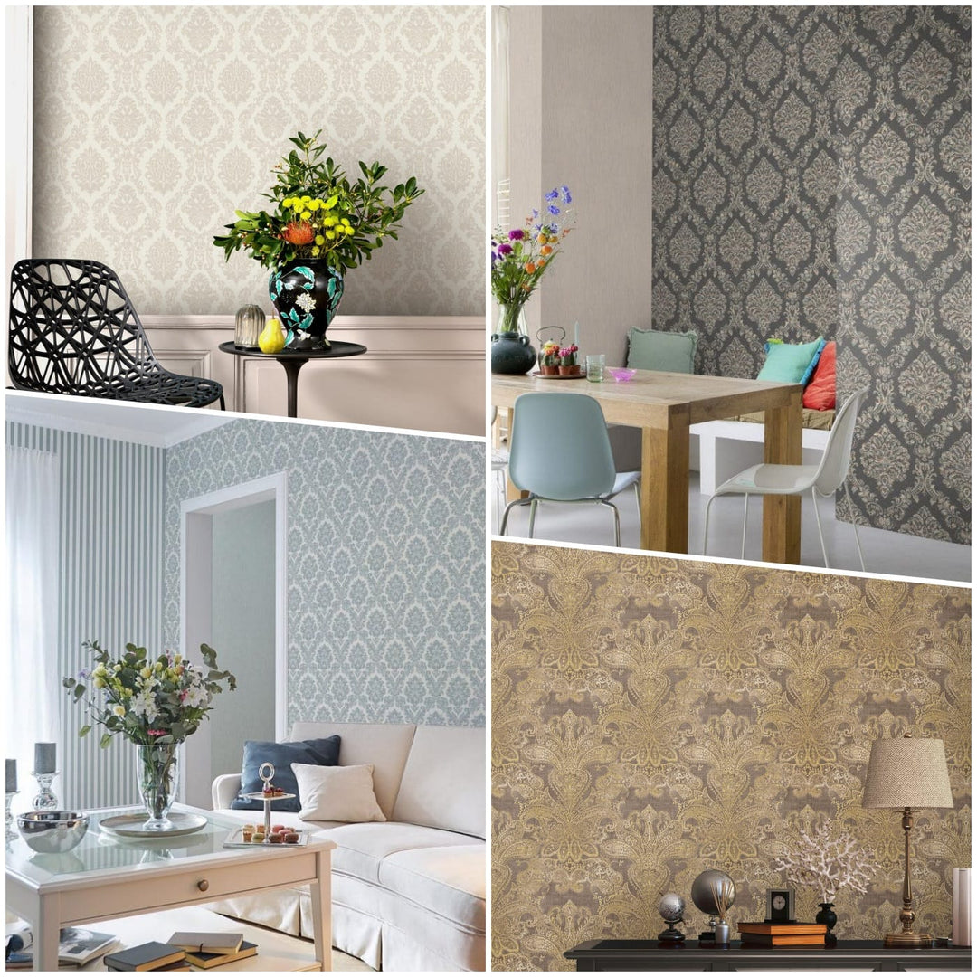 Tapetes baroka stila istabas interjerā