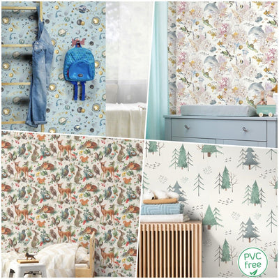 Wallpapers for children's room - interiors and ideas