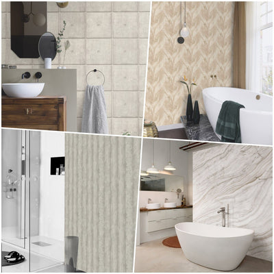 Wallpapers for the bathroom - interiors and ideas