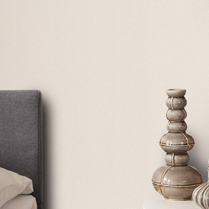 1.06x10m, Plain wallpapers with matt texture, cream - 1414043