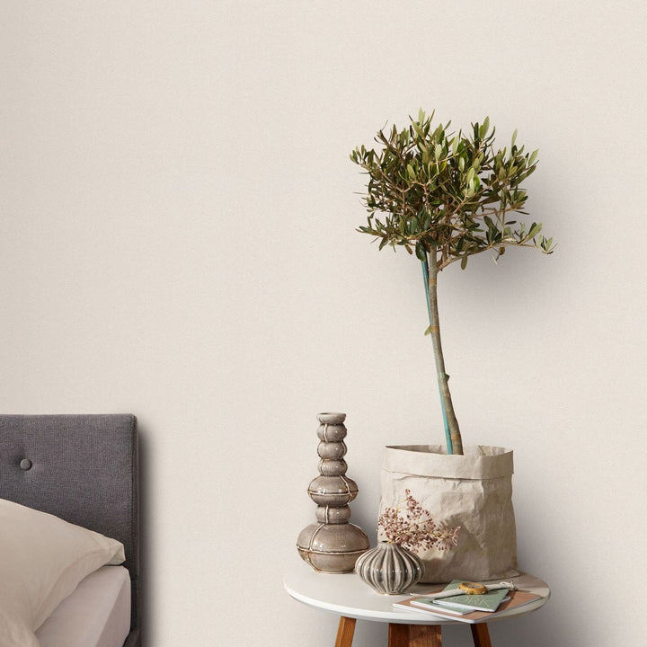 1.06x10m, Plain wallpapers with matt texture, cream - 1414043
