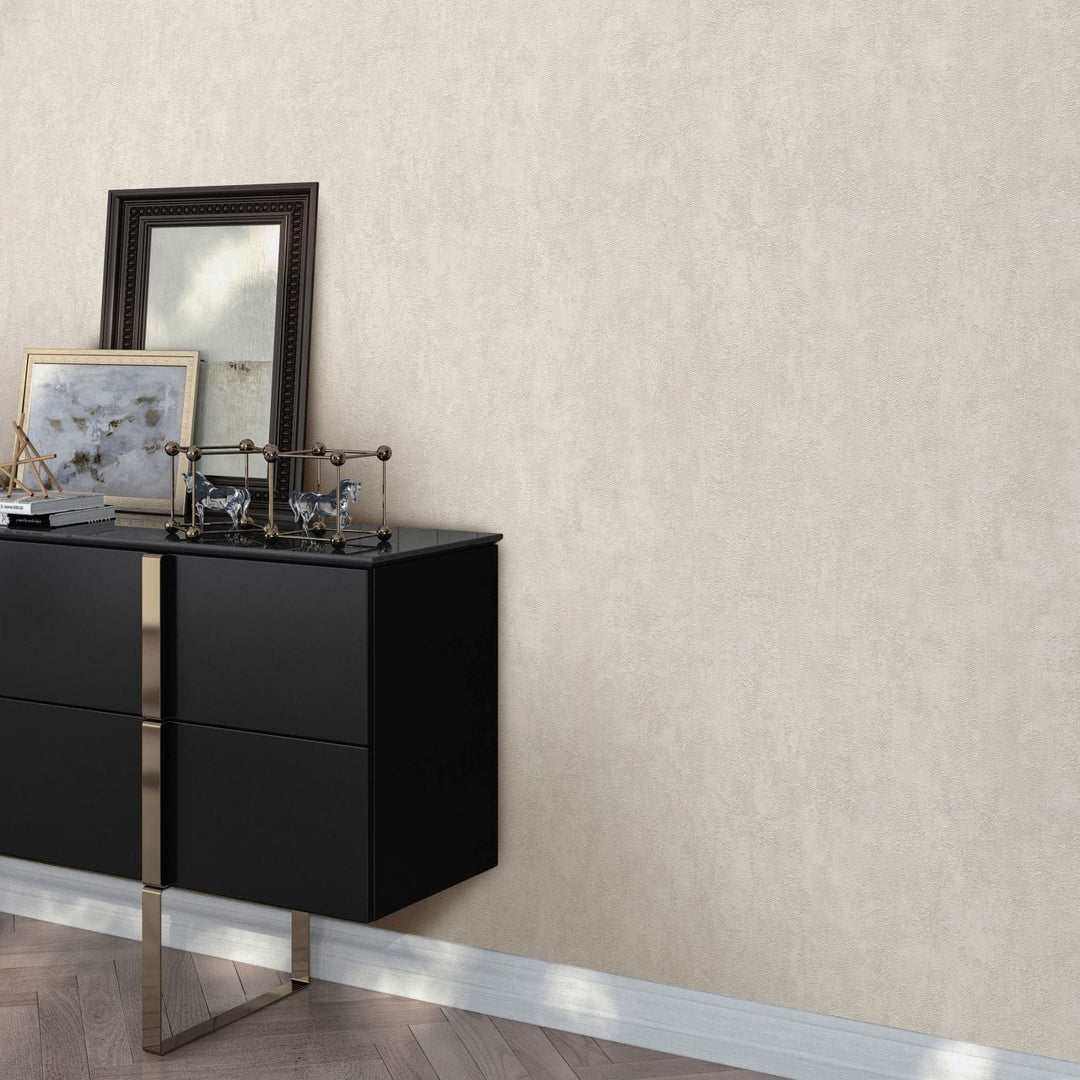 1.06x10m, Plain wallpapers with matt texture, cream - 1414043