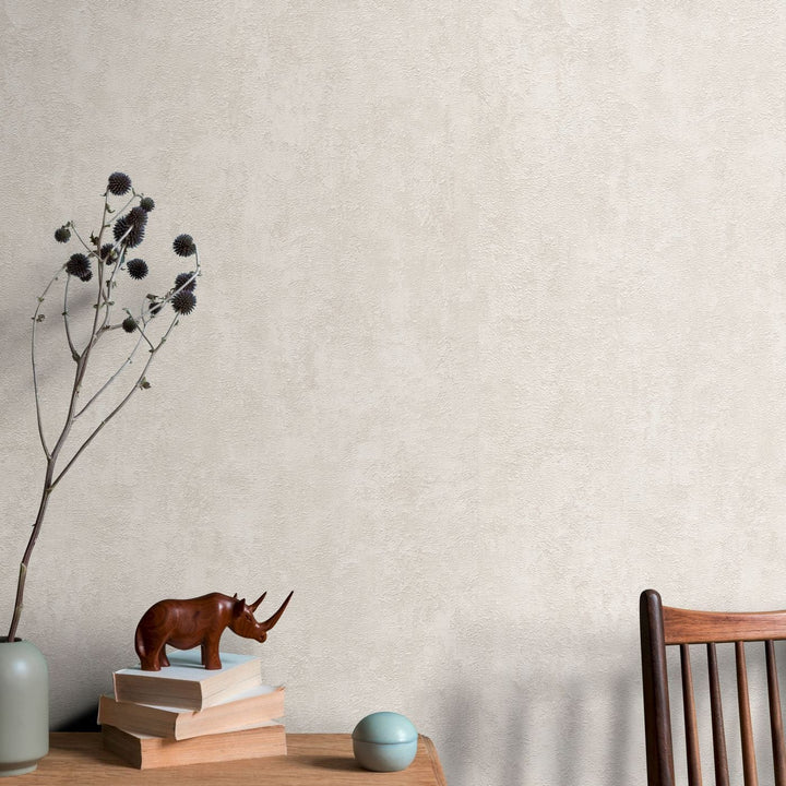 1.06x10m, Plain wallpapers with matt texture, cream - 1414043