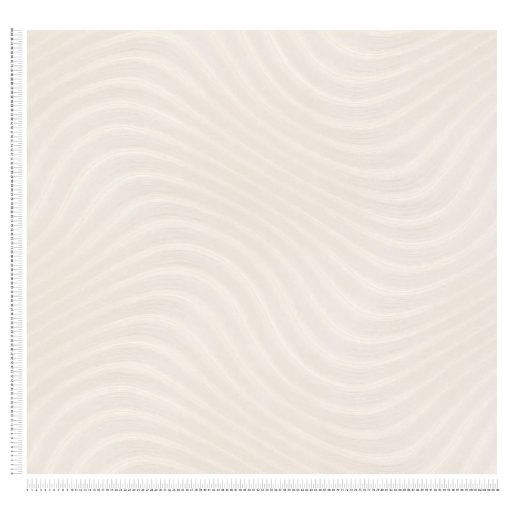 1,06x10m, Tapetes ar lielo viļņotu rakstu krēmkrāsā - 399951 AS Creation