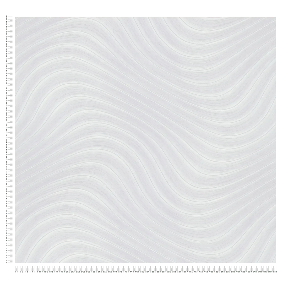 1,06x10m, Tapetes ar lielo viļņotu rakstu pelēkā krāsā - 399955 AS Creation