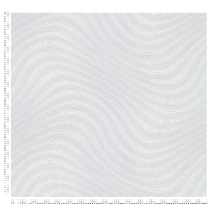 1,06x10m, Tapetes ar lielo viļņotu rakstu pelēkā krāsā - 399955 AS Creation