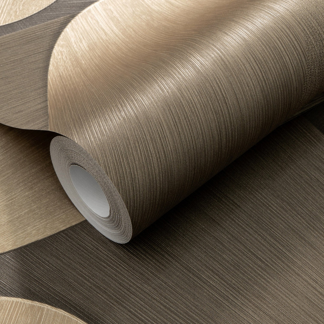 Lenkti 3D tapetai aukso/rudos spalvos - 3763613