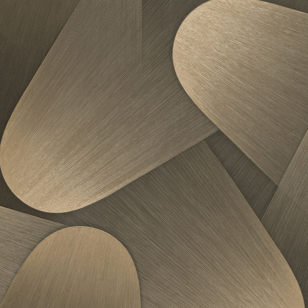 Lenkti 3D tapetai aukso/rudos spalvos - 3763613