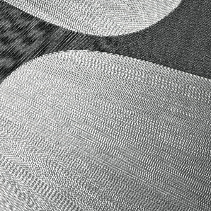 Išlenkti 3D tapetai, sidabro ir pilkos spalvos - 3763631