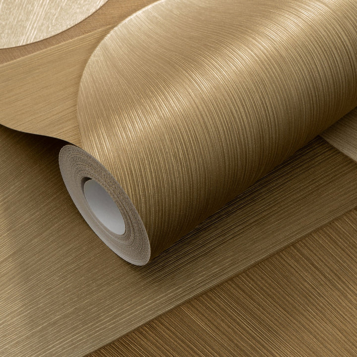 Lenkti 3D tapetai aukso spalvos - 3763632