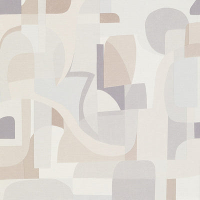 Wallpaper with a geometric pattern in light tones - 3765437