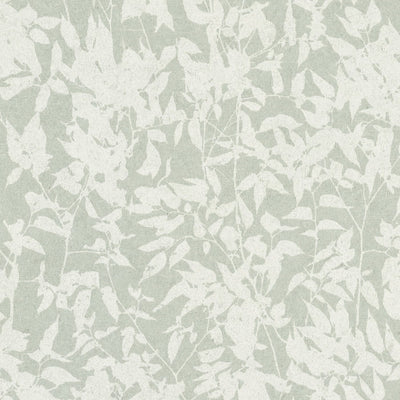 Wallpaper with leaves in vintage style in green tones - 3766063