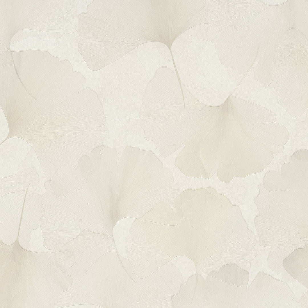 Tapetai su smulkiais ginkmedžio lapais, ERISMANN, kreminiai - 3774746