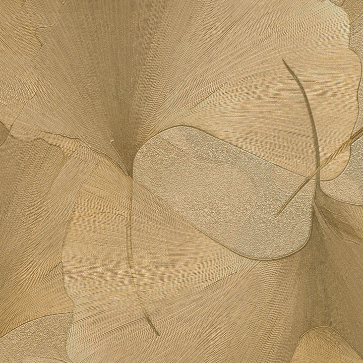 Tapetai su smulkiais ginkmedžio lapais, ERISMANN, aukso spalvos - 3774766