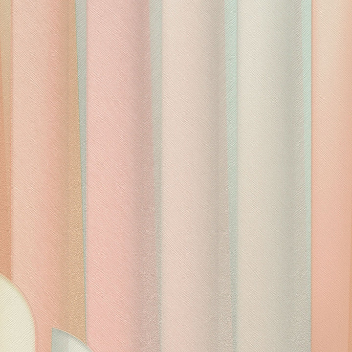 Tapetai su dryžuotu grafiniu raštu, ERISMANN, rožinė/turkio spalva - 3775101