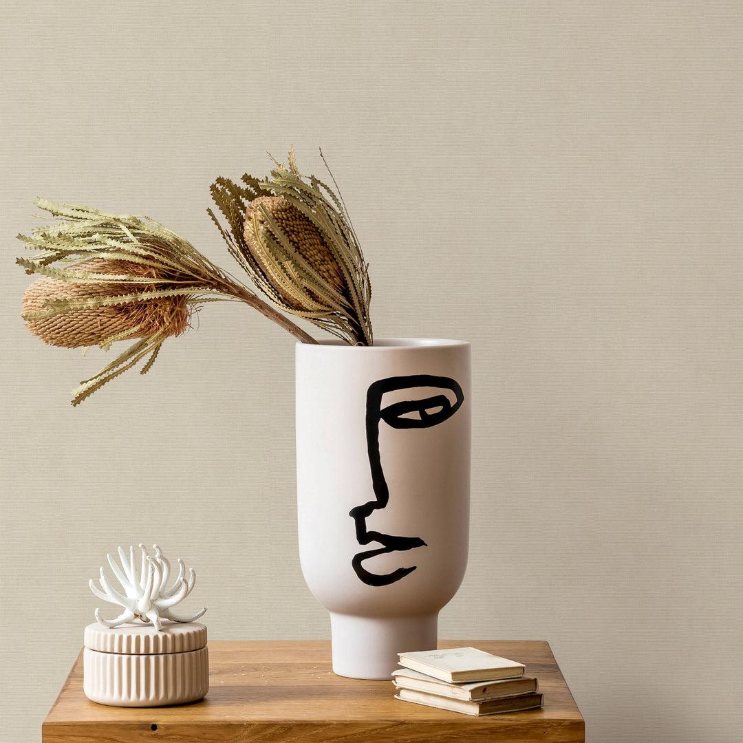 Vienspalviai tapetai ERISMANN su elegantišku blizgesiu, smėlio spalvos - 3775406