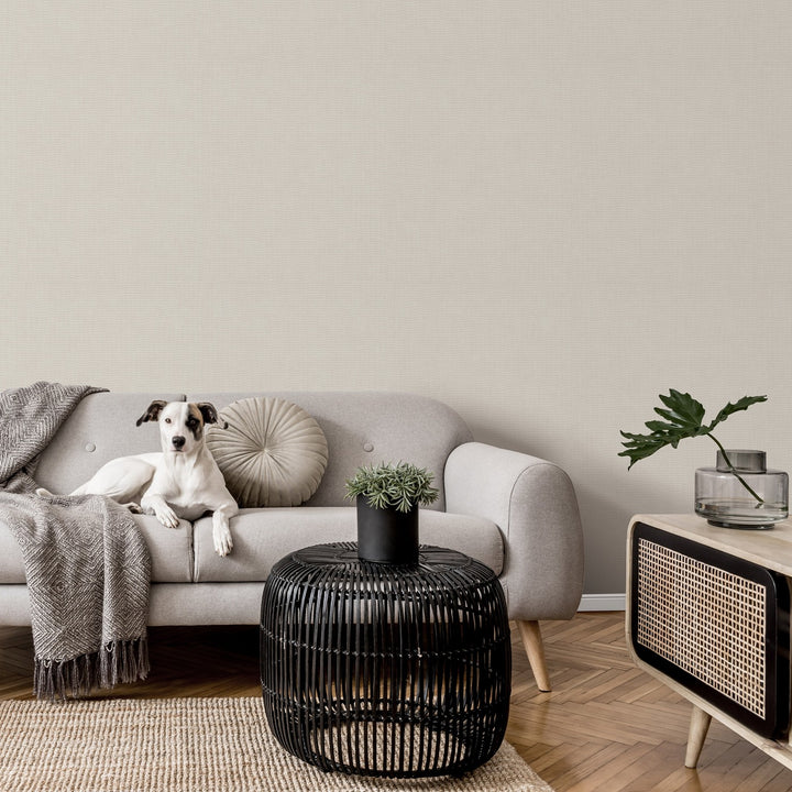 Vienspalviai tapetai ERISMANN su elegantišku blizgesiu, kreminės spalvos - 3775422