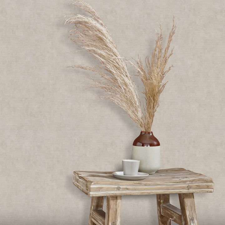 Vienspalviai tapetai ERISMANN su elegantišku blizgesiu, šviesiai rudos spalvos - 3775452