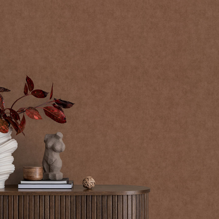 Vienspalviai tapetai ERISMANN su elegantišku blizgesiu, varinis - 3775464