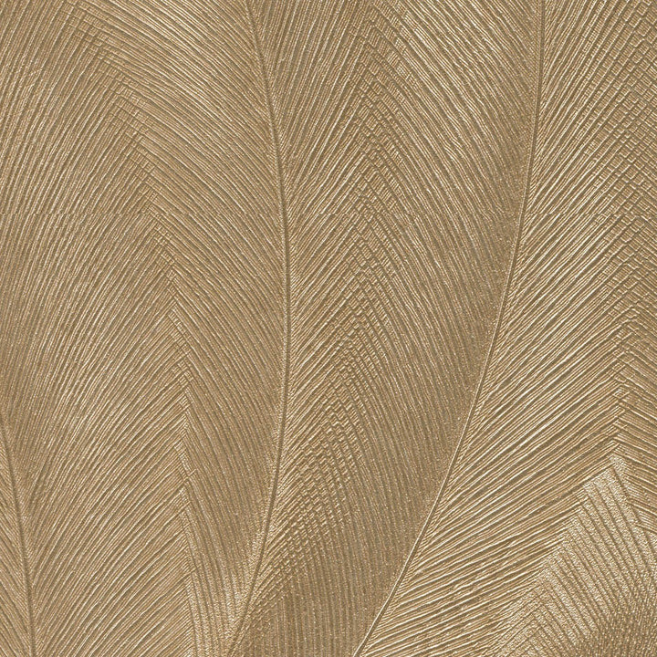 Tapetai su elegantiškais ir šiek tiek blizgiais lapais, aukso spalvos - 3776116