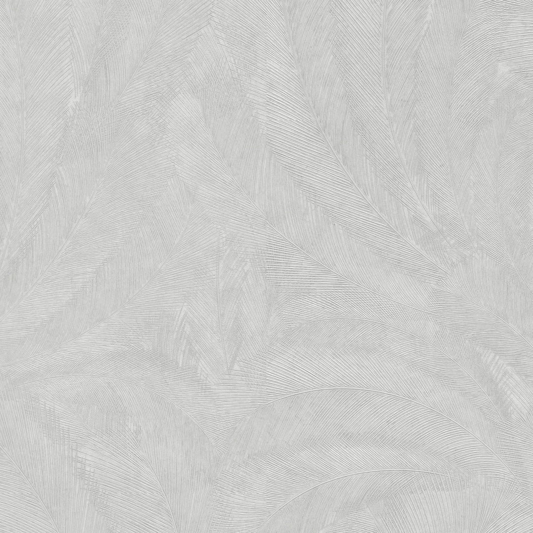 Tapetes ar elegantām un nedaudz spīdīgam lapām,  gaiši pelēkā krāsā - 3776117