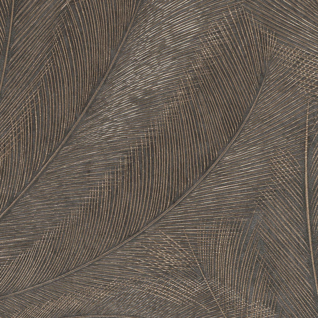 Tapetai su elegantiškais ir šiek tiek blizgančiais lapais, rudi/auksiniai - 3776137