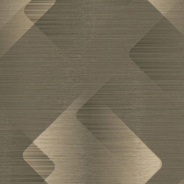 Tapetai su blizgučiais ir smulkiomis linijomis, rudi/auksiniai - 3776553