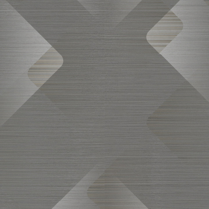 Tapetes ar mirdzošiem efektiem un smalkām līnijām, tumši pelēkā - 3776613