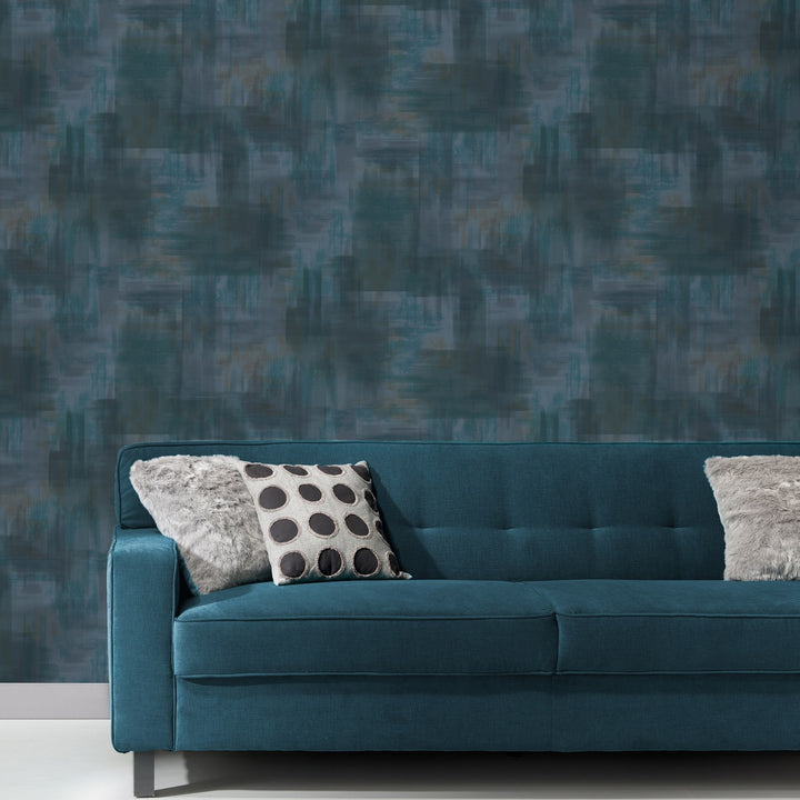 Minimalistiniai tamsiai mėlynos spalvos tapetai, ERISMANN - 3776710