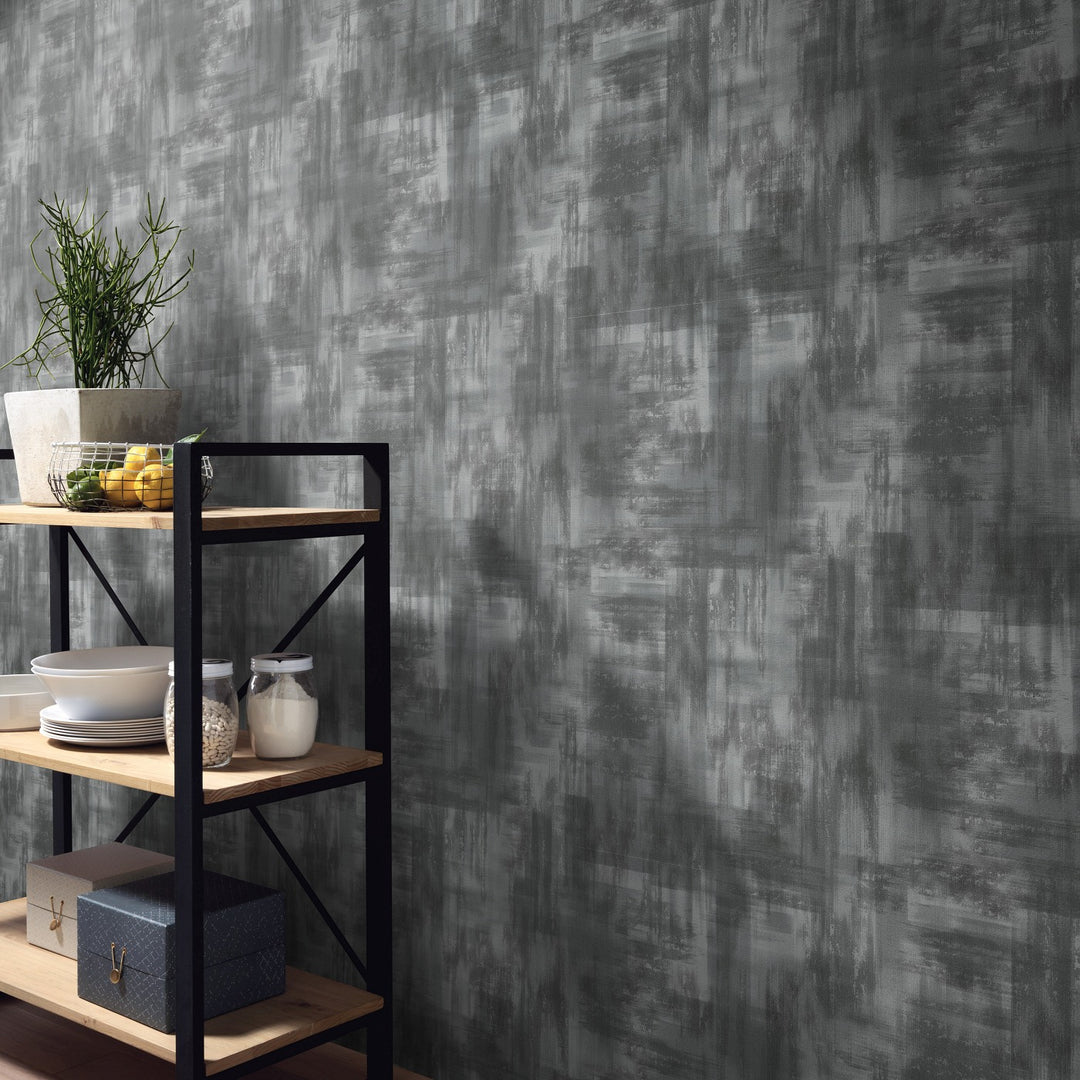 Tapetes minimālistiskā stilā ar smalku spīduma efektu, sudrabā krāsā - 3776735