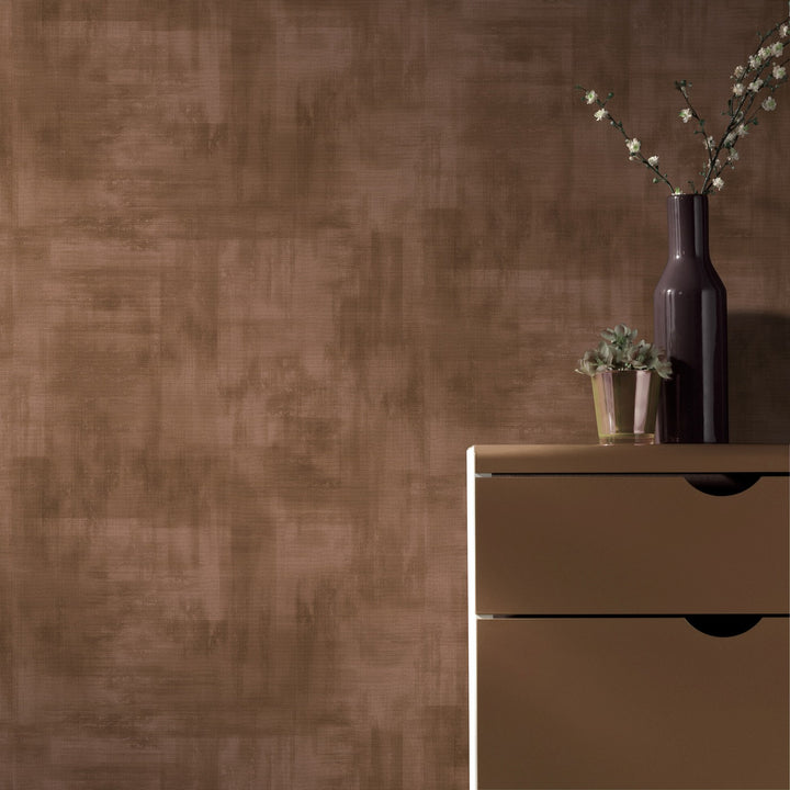 Minimalistiniai tapetai su subtiliu blizgesio efektu, vario spalvos - 3776760