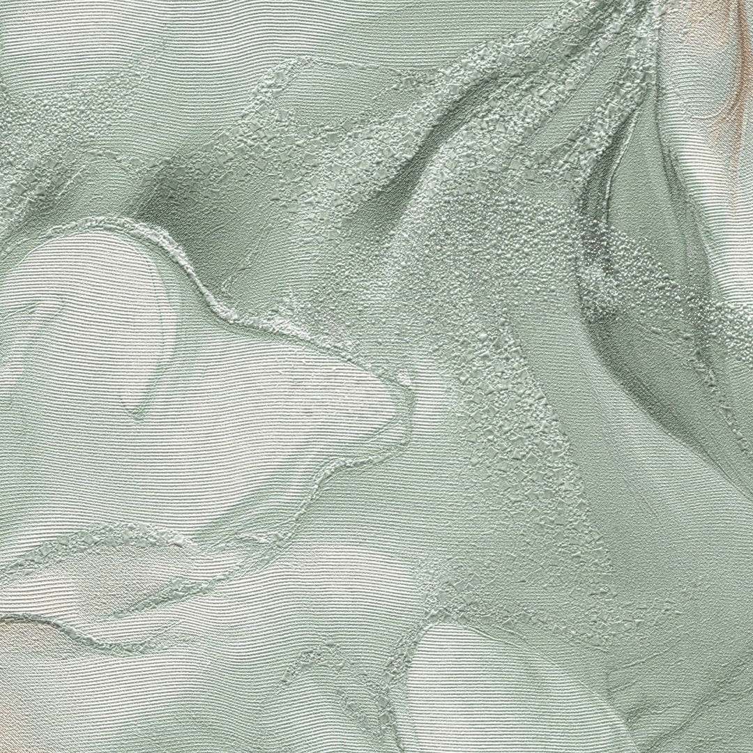 Tapetti orgaanisilla marmoripyörteillä ja hohtavalla efektillä, turkoosi - 4005432