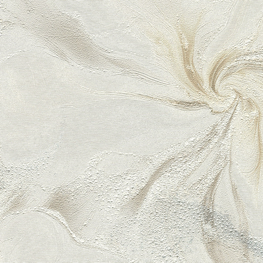 Tapetes ar organiskiem marmora virpuļiem un spīdošu efektu, bēša/taupe/krēmkrāsa - 4005456