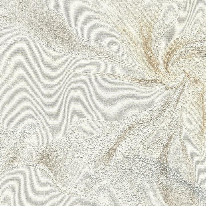 Tapetes ar organiskiem marmora virpuļiem un spīdošu efektu, bēša/taupe/krēmkrāsa - 4005456