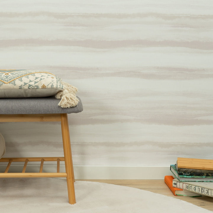 Rausvų atspalvių tapetai su subtilia banguota tekstūra - 4005561