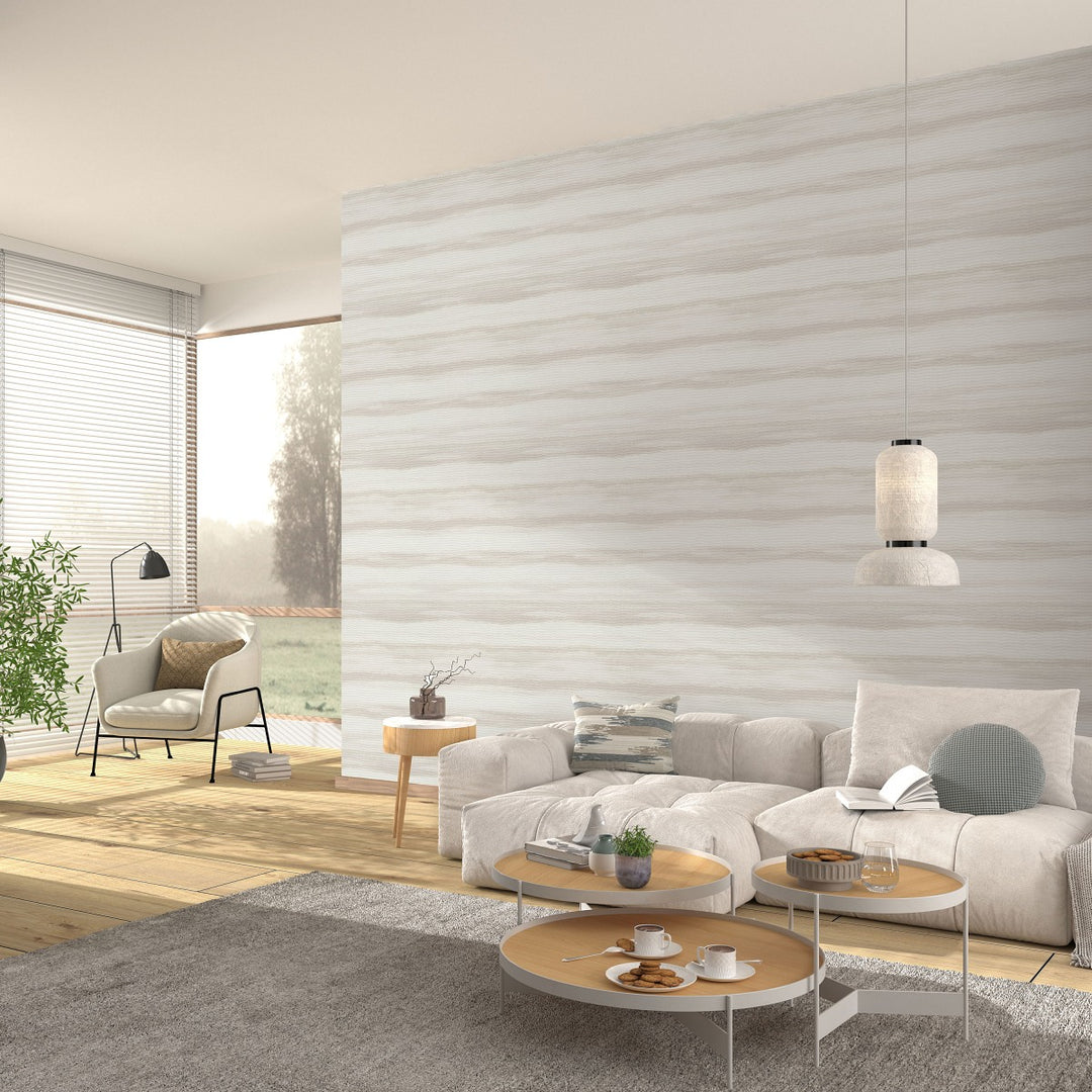 Rausvų atspalvių tapetai su subtilia banguota tekstūra - 4005561