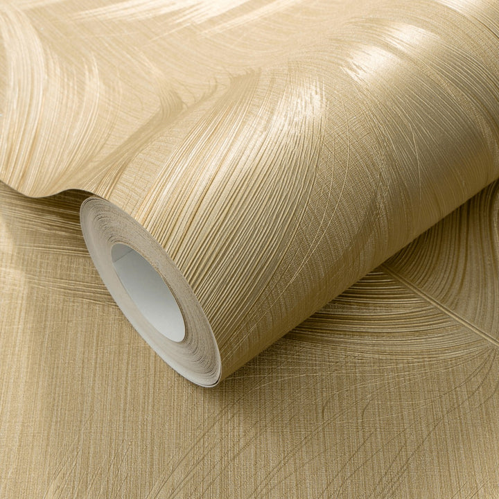 Tapetti suurilla lehdillä, ERISMANN, kultainen - 4005756