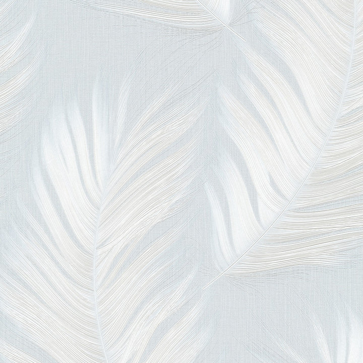 Tapetti suurilla lehdillä, ERISMANN, vaaleansininen ja valkoinen - 4005773