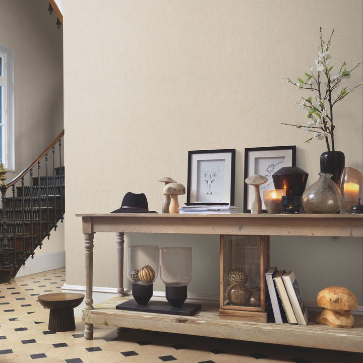 Yksivärinen tapetti ERISMANN tyylikäs kiilto vaaleanruskeissa sävyissä - 4012321