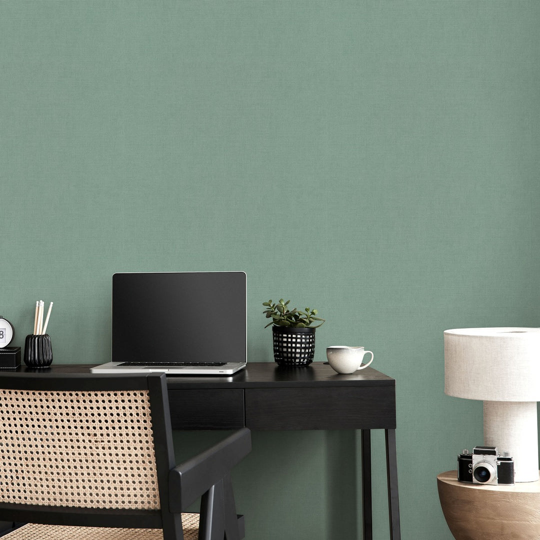 Yksivärinen tapetti ERISMANN tyylikäs kiiltävä tummanvihreä - 4012336