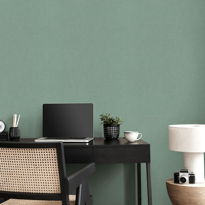 Yksivärinen tapetti ERISMANN tyylikäs kiiltävä tummanvihreä - 4012336