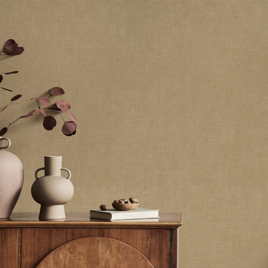 Vienkrāsainas tapetes ERISMANN ar elegantu spīdumu zelta toņos - 4012352