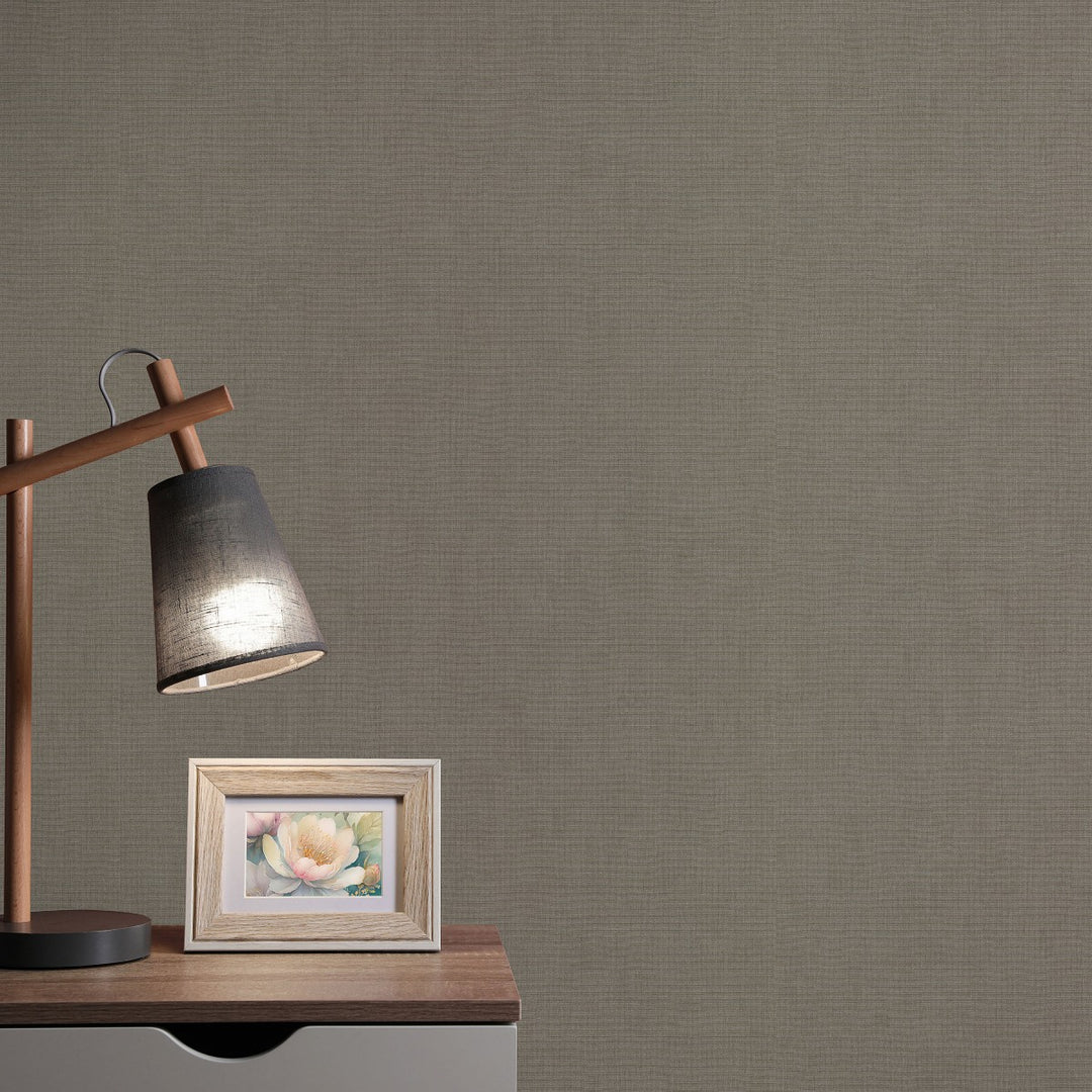 Yksivärinen tapetti ERISMANN tyylikäs kiiltävä tummanruskea - 4012356