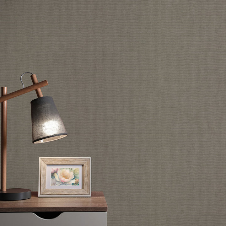 Yksivärinen tapetti ERISMANN tyylikäs kiiltävä tummanruskea - 4012356