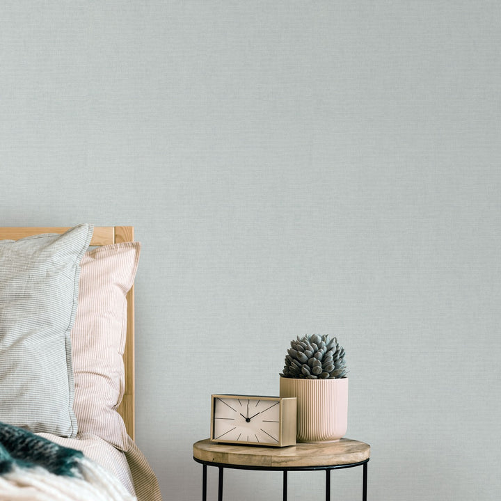 Vienspalviai tapetai ERISMANN su elegantišku blizgesiu, šviesiai mėlynos spalvos - 4012367